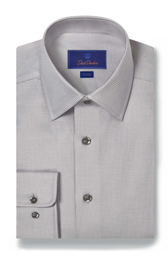David Donahue Pearl Micro Check Dress Shirt – Savile Lane