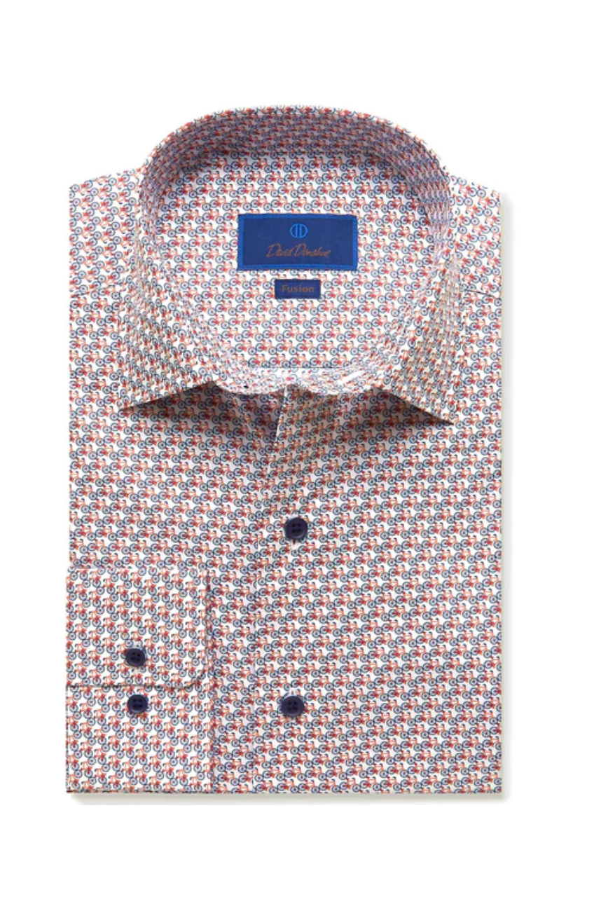 david donahue slim fit dress shirts David Donahue Super Fine Twill Formal Dress Shirt Slim Fit main image 1