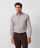 David Donahue Olive Geometric Sport Shirt