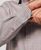 David Donahue Olive Geometric Sport Shirt