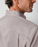 David Donahue Olive Geometric Sport Shirt