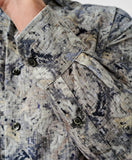 David Donahue Charcoal & Multi Botanical Corduroy Sport Shirt