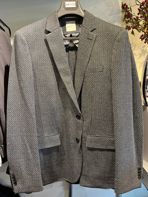 Aristo Arani Black and Grey Mini Check