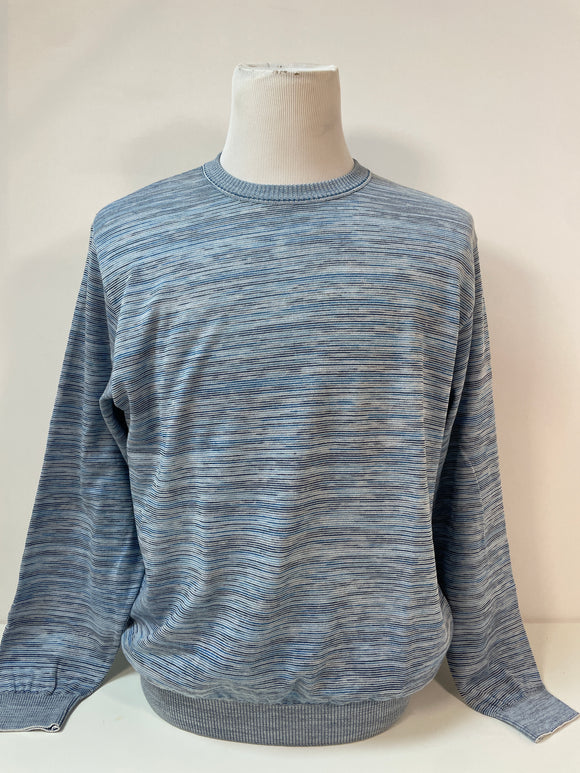 St. Croix 4557 Blue LS Crewneck ALT Row Mixed CLR