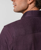 David Donahue Cabernet Solid Knit Sport Shirt