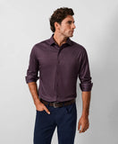 David Donahue Cabernet Solid Knit Sport Shirt