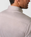 David Donahue Chocolate & White Check Knit Sport Shirt