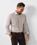 David Donahue Chocolate & White Check Knit Sport Shirt