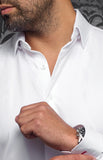 Au Noir Stretch Shirt Alexander Sld/White