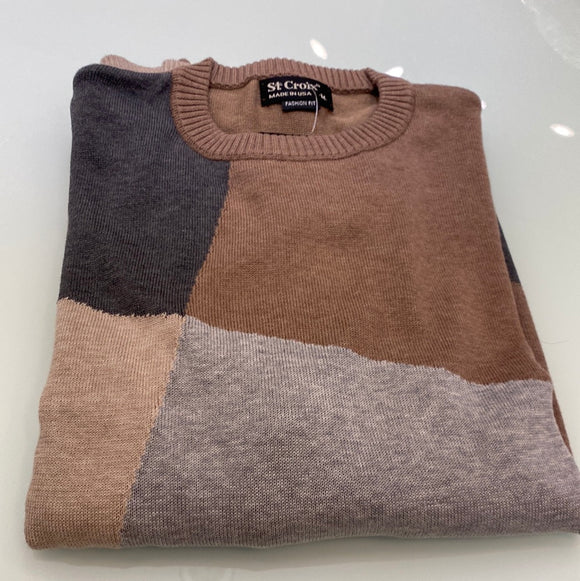 St. Croix LS Novelty with Front Intarsia Crew
