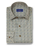 David Donahue Sage & Blue Paisley Print Sport Shirt