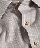 David Donahue Pearl Cotton-Cashmere Herringbone Check Sport Shirt