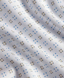 David Donahue White & Sand Neat Print Sport Shirt