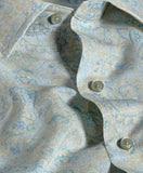 David Donahue Dune & Multi Paisley Linen Blend Sport Shirt