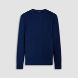 Bugatchi Cable Knit Crew Neck Sweater