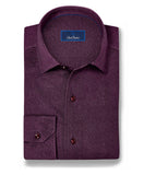 David Donahue Cabernet Solid Knit Sport Shirt