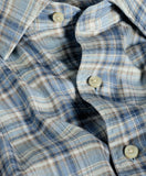 David Donahue Dune & Blue Plaid Knit Sport Shirt