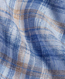 David Donahue Blue & Dune Linen Check Sport Shirt