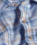 David Donahue Blue & Dune Linen Check Sport Shirt