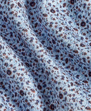 David Donahue Blue & Chocolate Floral Sport Shirt