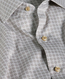 David Donahue Olive Geometric Sport Shirt