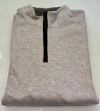 Nicoby Chevron Reversible Quarter Zip With Suede Placket