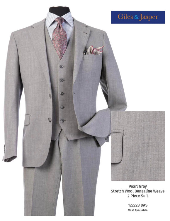 Giles & Jasper Suit in Pearl Grey