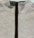 Nicoby Chevron Reversible Quarter Zip With Suede Placket