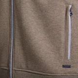 Bugatchi Heathered Pique Full Zip Hoodie
