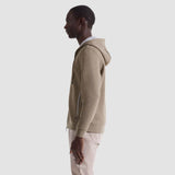 Bugatchi Heathered Pique Full Zip Hoodie