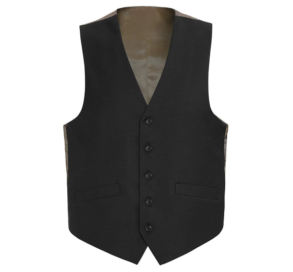 Renoir 508-1 Men's Black Wool Vest