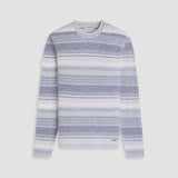 Bugatchi Textured Stripe Crewneck Sweater