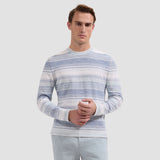 Bugatchi Textured Stripe Crewneck Sweater