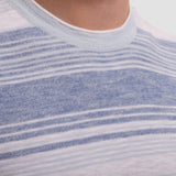 Bugatchi Textured Stripe Crewneck Sweater