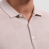 Bugatchi Textured Check Short-Sleeve Polo Sweater
