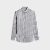 Bugatchi Julian Brushstroke Striped Shirt