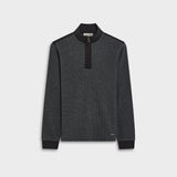 Bugatchi Houndstooth Quarter-Zip Pullover