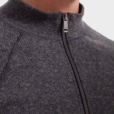 Bugatchi Chevron Quarter-Zip Pullover