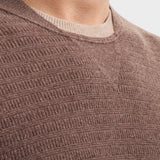 Bugatchi Grid Stitch Crewneck Sweater