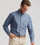 Peter Millar Tamworth Chambray Cotton-Stretch Sport Shirt