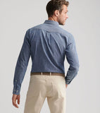 Peter Millar Tamworth Chambray Cotton-Stretch Sport Shirt