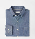 Peter Millar Tamworth Chambray Cotton-Stretch Sport Shirt