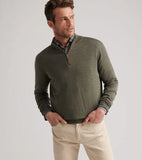 Peter Millar Autumn Crest Suede Trim Quarter-Zip