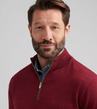 Peter Millar Autumn Crest Suede Trim Quarter-Zip
