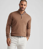 Peter Millar Autumn Crest Suede Trim Quarter-Zip
