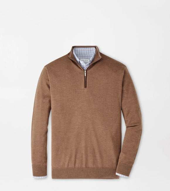 Peter Millar Autumn Crest Suede Trim Quarter-Zip