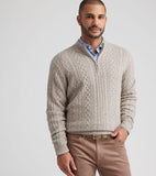 Peter Millar Crescent Ridge Cable Quarter-Zip Sweater
