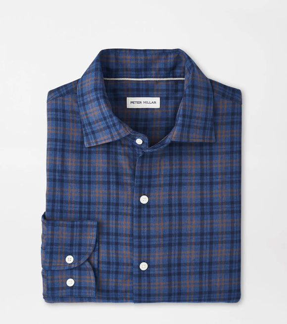 Peter Millar Bar Harbor Performance Flannel Sport Shirt