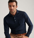 Peter Millar Amble Long-Sleeve Cotton Cashmere Polo