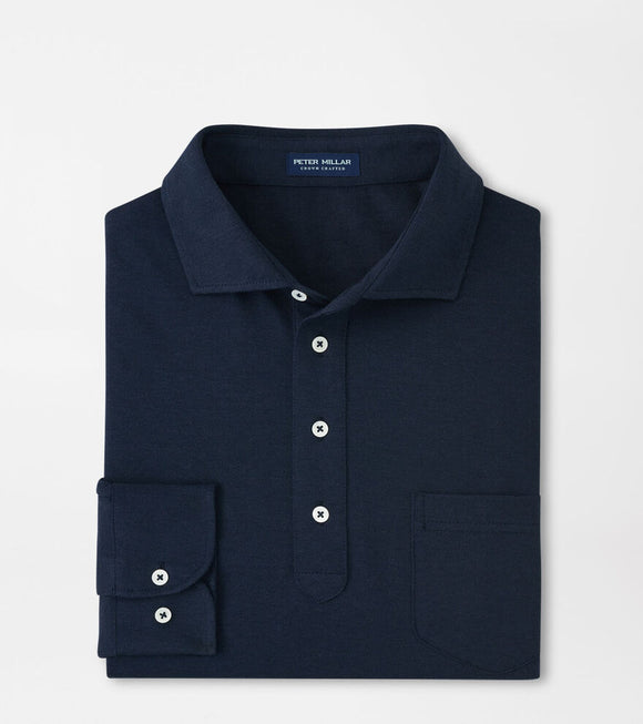 Peter Millar Amble Long-Sleeve Cotton Cashmere Polo